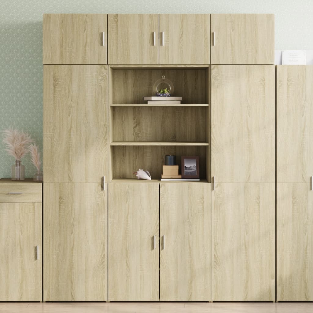 Credenza Rovere Sonoma 80x42,5x185 cm in Legno Multistrato - homemem39