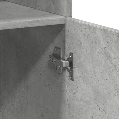 Credenza Grigio Cemento 80x42,5x185 cm in Legno Multistrato - homemem39