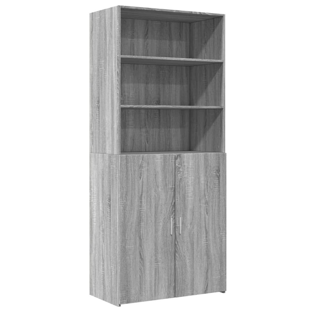 Credenza Grigio Sonoma 80x42,5x185 cm in Legno Multistrato - homemem39