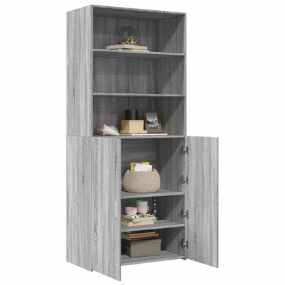 Credenza Grigio Sonoma 80x42,5x185 cm in Legno Multistrato - homemem39