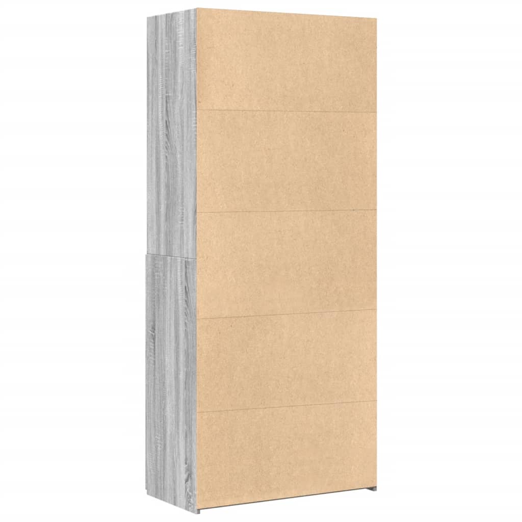 Credenza Grigio Sonoma 80x42,5x185 cm in Legno Multistrato - homemem39