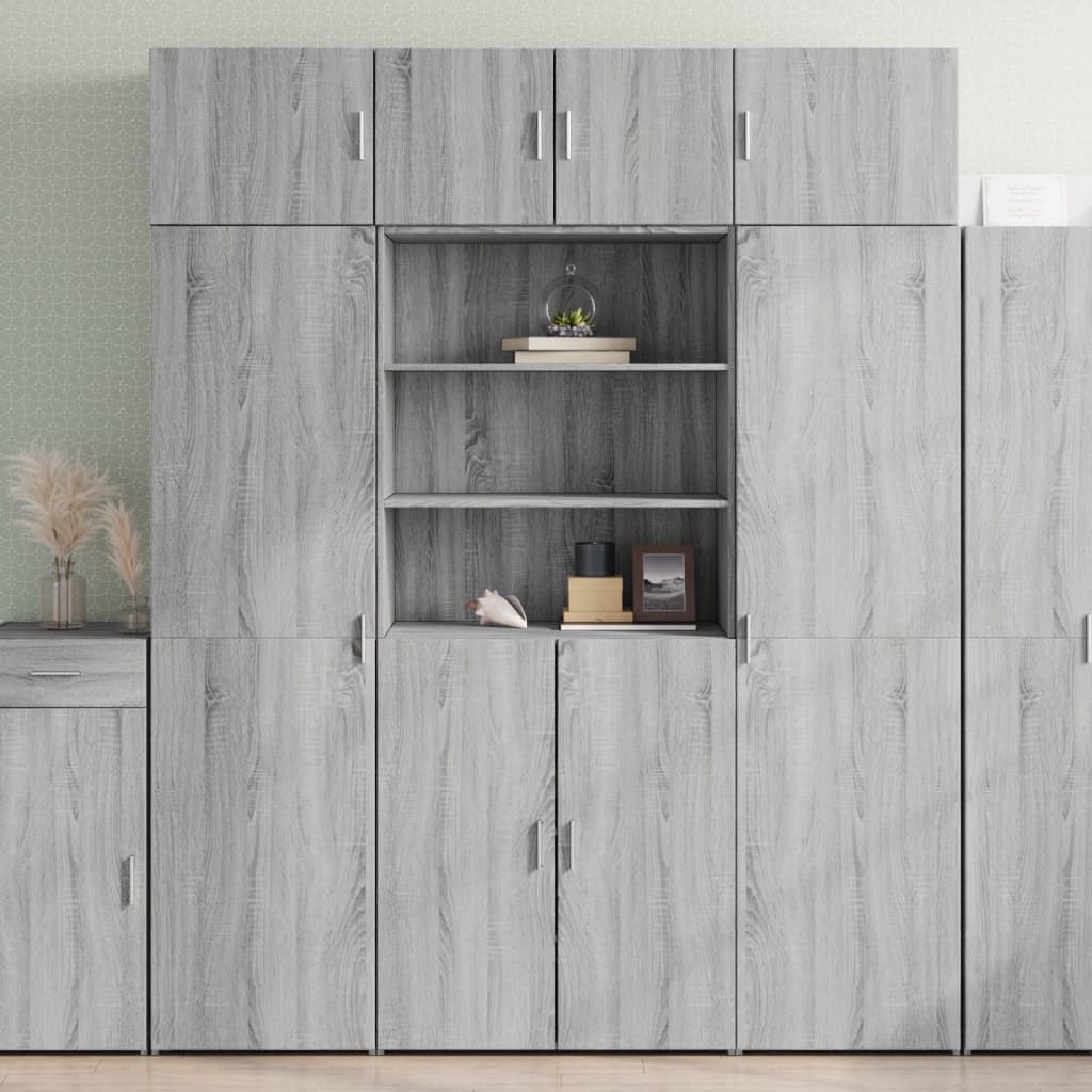 Credenza Grigio Sonoma 80x42,5x185 cm in Legno Multistrato - homemem39