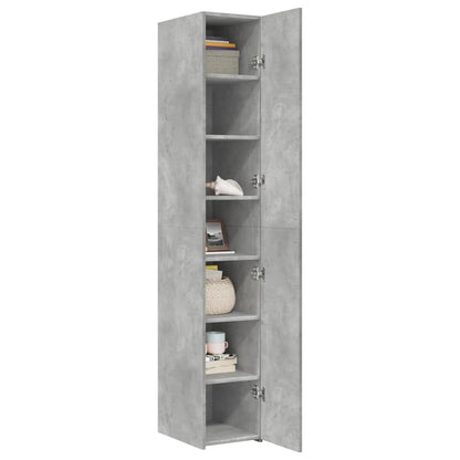 Credenza Grigio Cemento 30x42,5x185 cm in Legno Multistrato - homemem39