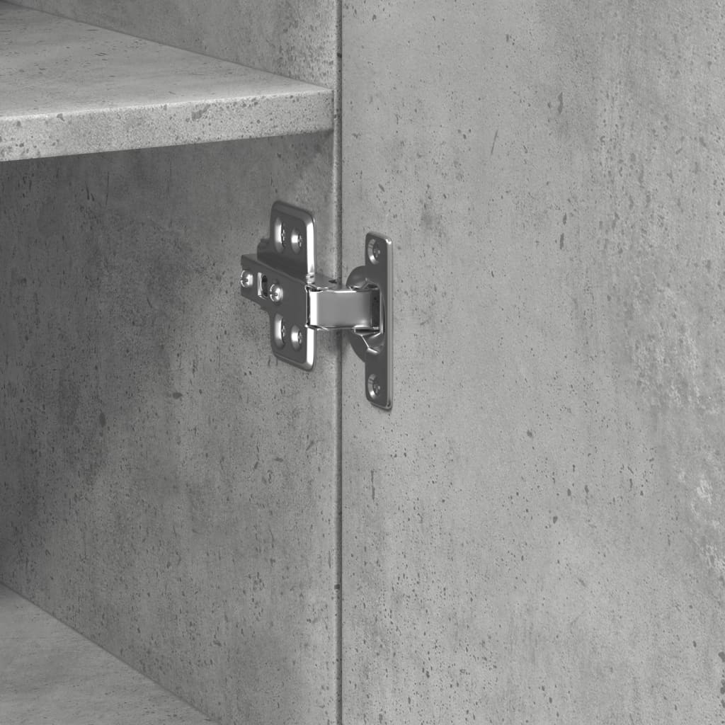 Credenza Grigio Cemento 30x42,5x185 cm in Legno Multistrato - homemem39