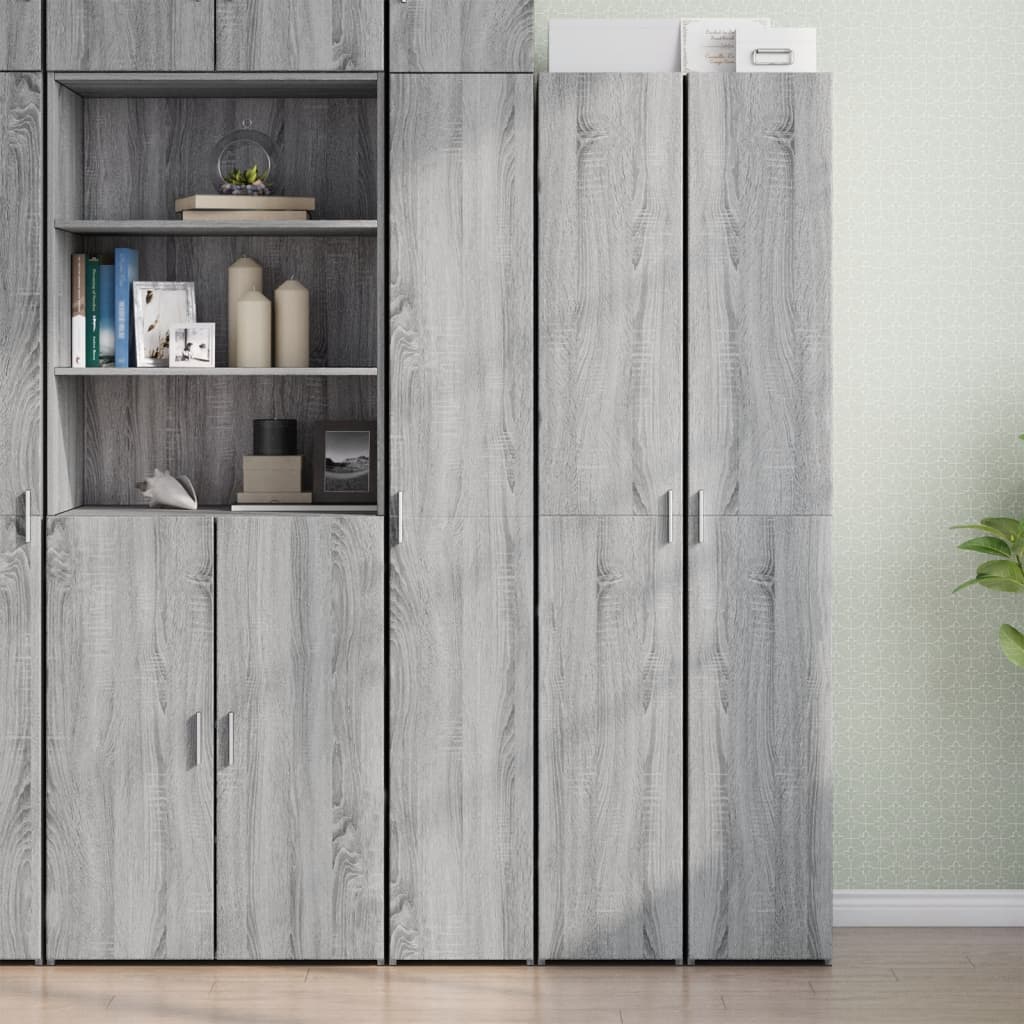 Credenza Grigio Sonoma 30x42,5x185 cm in Legno Multistrato - homemem39