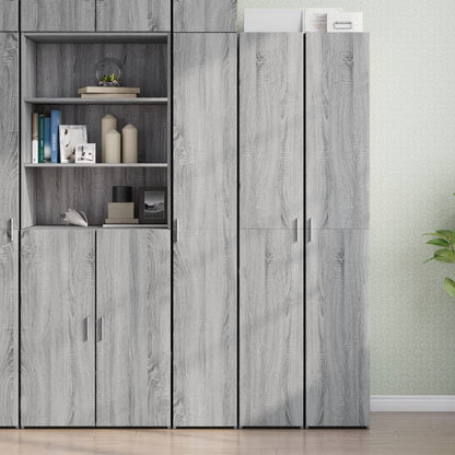 Credenza Grigio Sonoma 30x42,5x185 cm in Legno Multistrato - homemem39