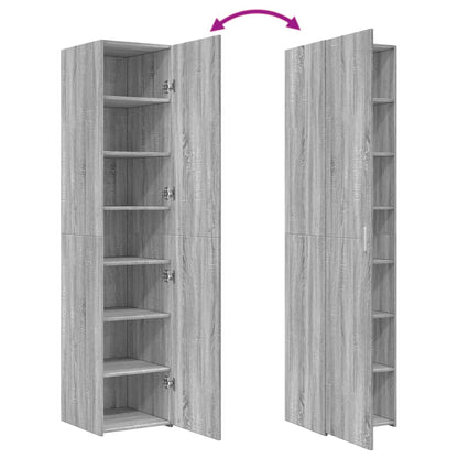 Credenza Grigio Sonoma 40x42,5x185 cm in Legno Multistrato - homemem39