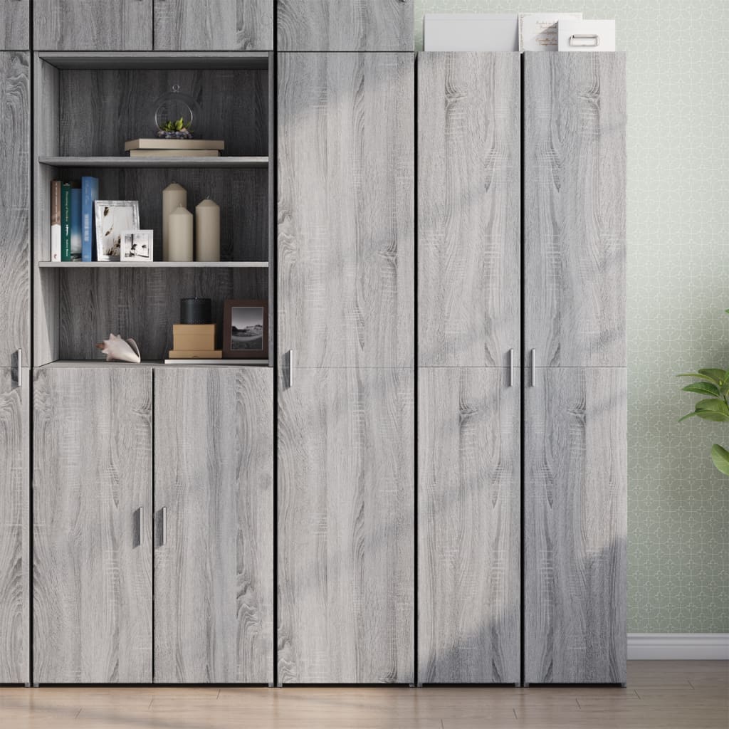 Credenza Grigio Sonoma 40x42,5x185 cm in Legno Multistrato - homemem39