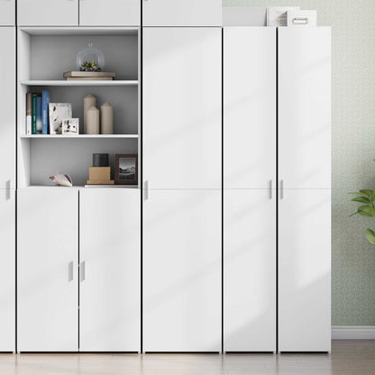 Credenza Bianca 45x42,5x185 cm in Legno Ingegnerizzato
