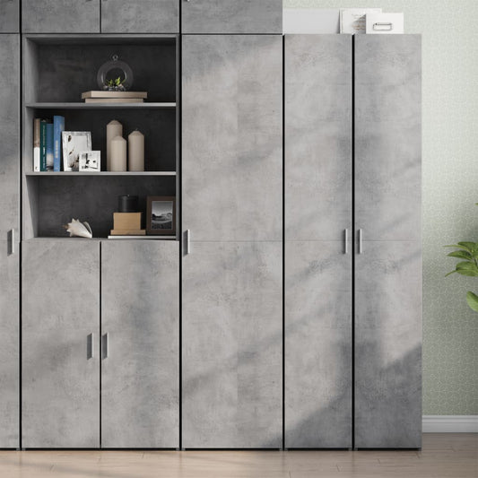Credenza Grigio Cemento 45x42,5x185 cm in Legno Multistrato - homemem39