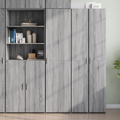 Credenza Grigio Sonoma 45x42,5x185 cm in Legno Multistrato - homemem39