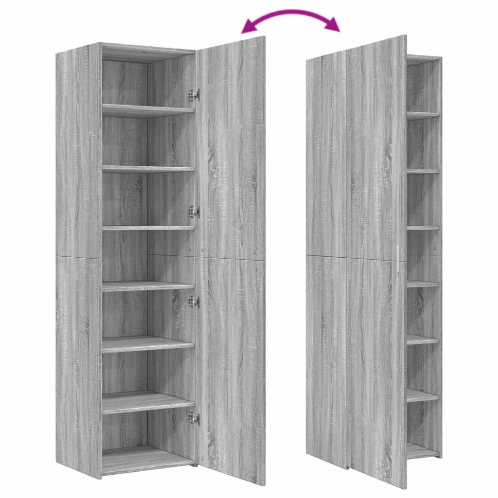 Credenza Grigio Sonoma 50x42,5x185 cm in Legno Multistrato - homemem39