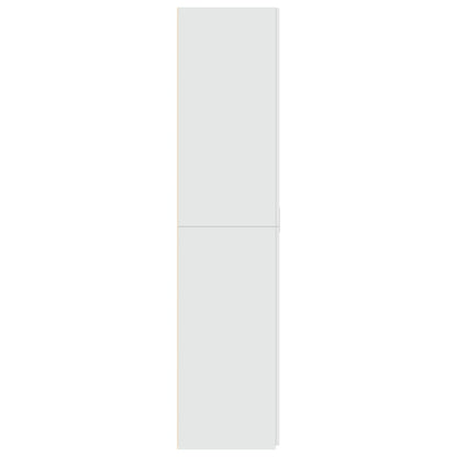 Credenza Bianca 70x42,5x185 cm in Legno Multistrato - homemem39