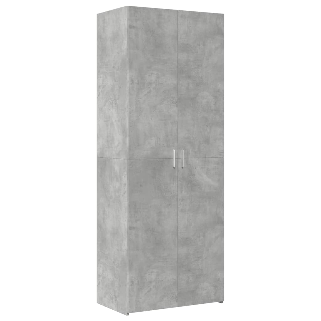 Credenza Grigio Cemento 70x42,5x185 cm in Legno Multistrato - homemem39