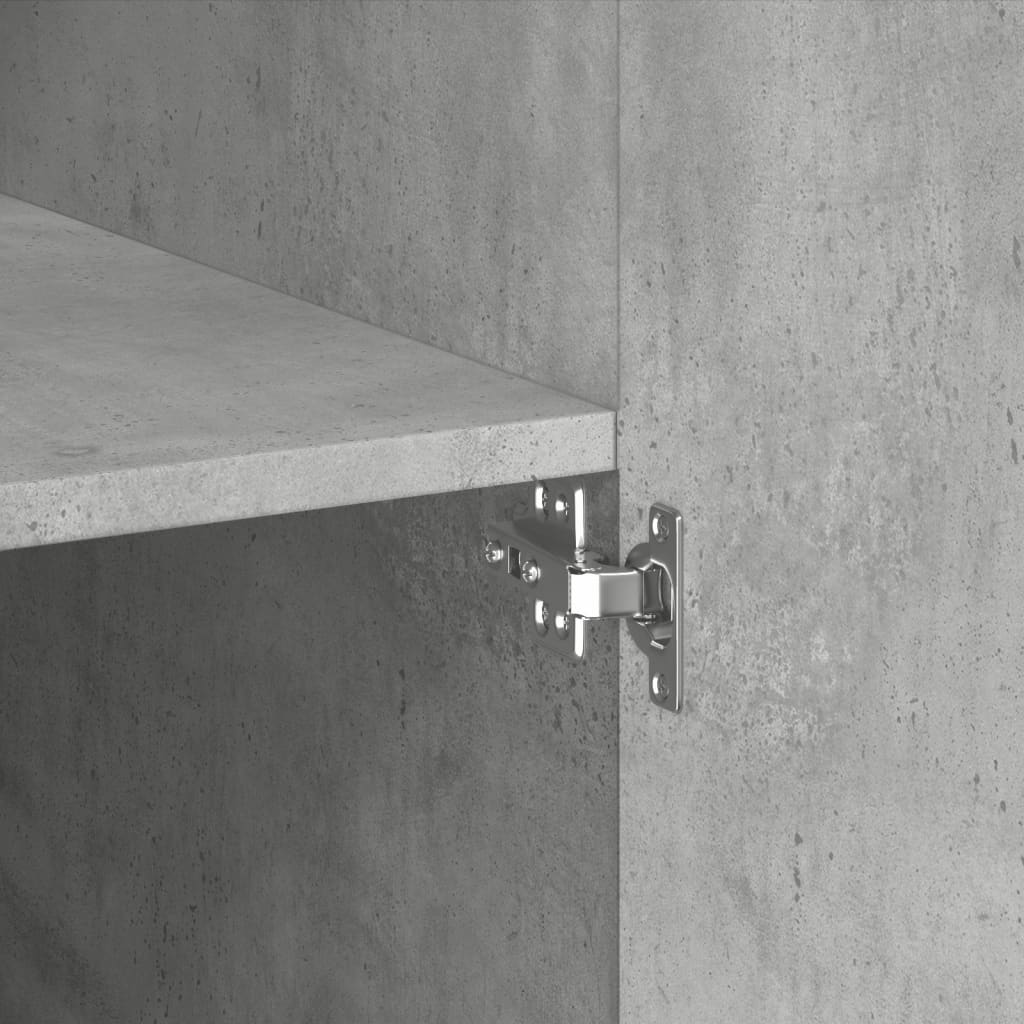 Credenza Grigio Cemento 70x42,5x185 cm in Legno Multistrato - homemem39