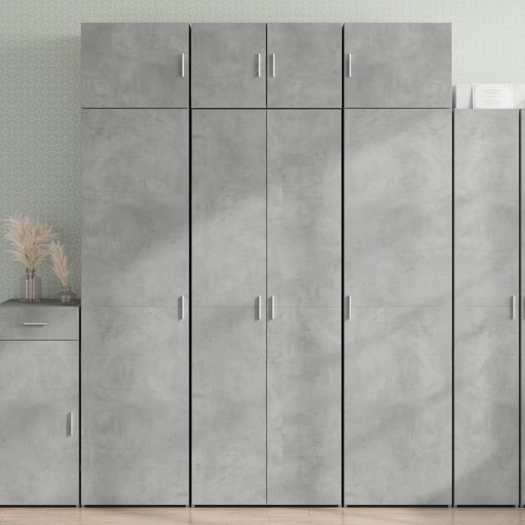 Credenza Grigio Cemento 70x42,5x185 cm in Legno Multistrato - homemem39