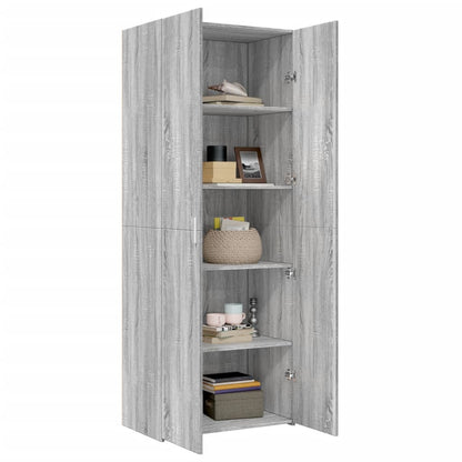 Credenza Grigio Sonoma 70x42,5x185 cm in Legno Multistrato - homemem39