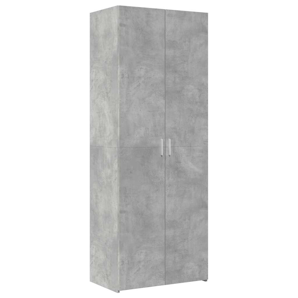 Credenza Grigio Cemento 70x42,5x185 cm in Legno Multistrato - homemem39
