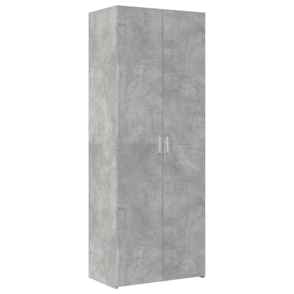 Credenza Grigio Cemento 70x42,5x185 cm in Legno Multistrato - homemem39