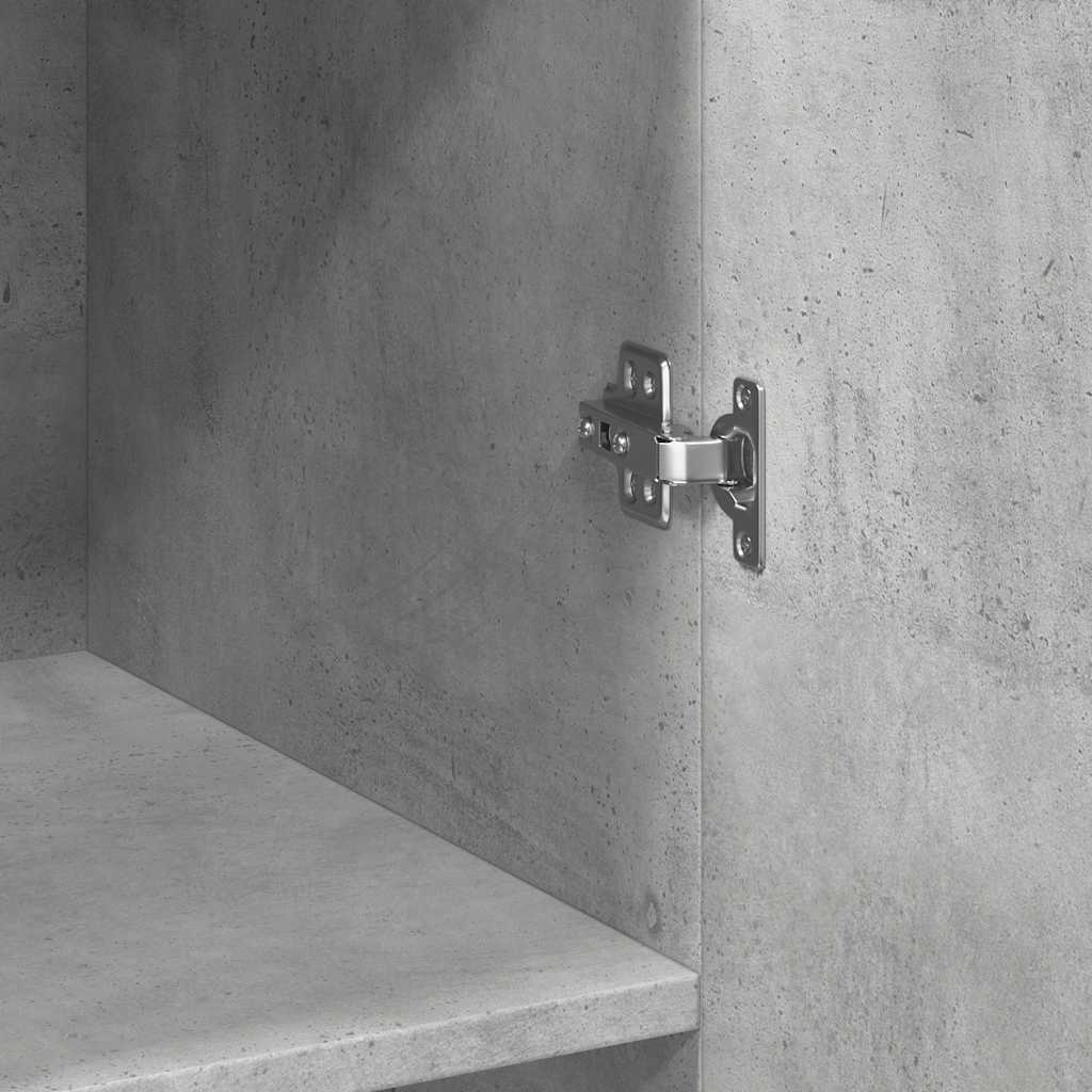 Credenza Grigio Cemento 70x42,5x185 cm in Legno Multistrato - homemem39