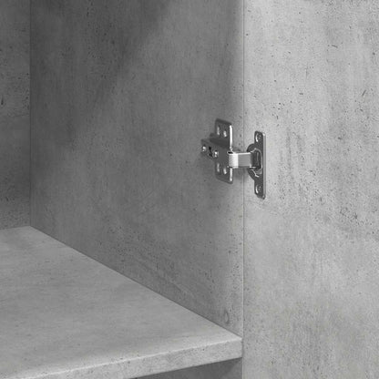 Credenza Grigio Cemento 70x42,5x185 cm in Legno Multistrato - homemem39