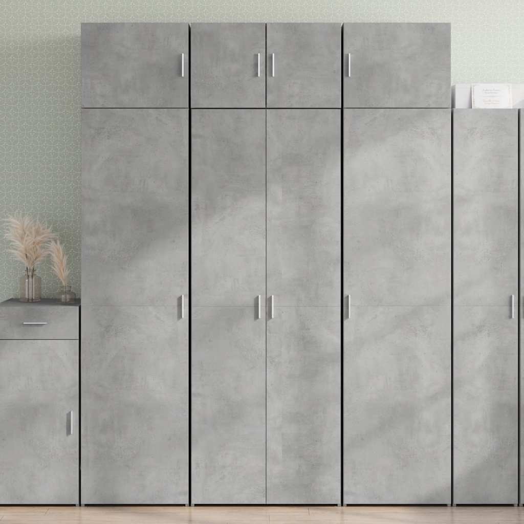 Credenza Grigio Cemento 70x42,5x185 cm in Legno Multistrato - homemem39