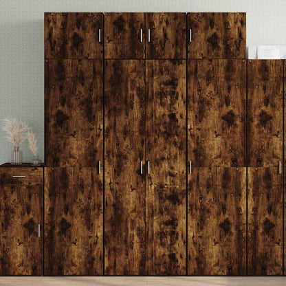 Credenza Rovere Fumo 70x42,5x185 cm in Legno Multistrato - homemem39