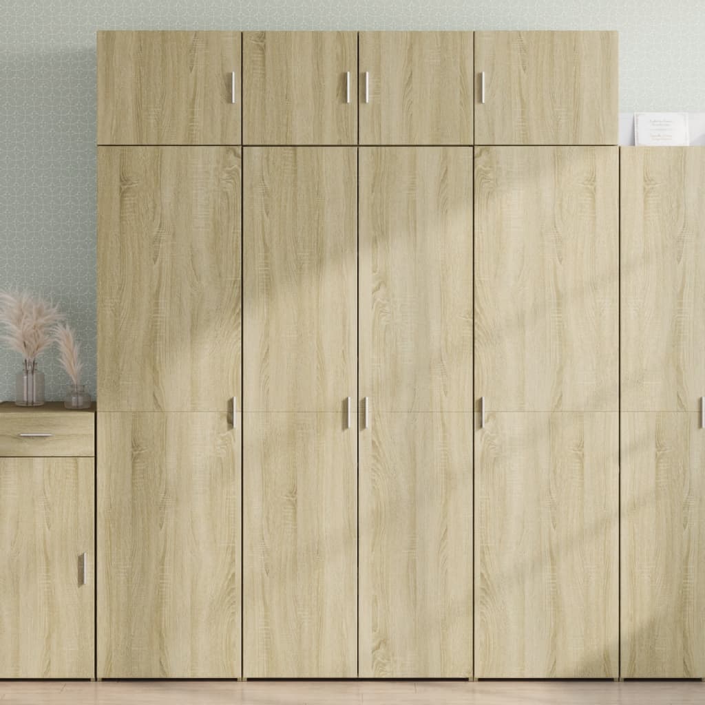 Credenza Rovere Sonoma 80x42,5x185 cm in Legno Multistrato - homemem39