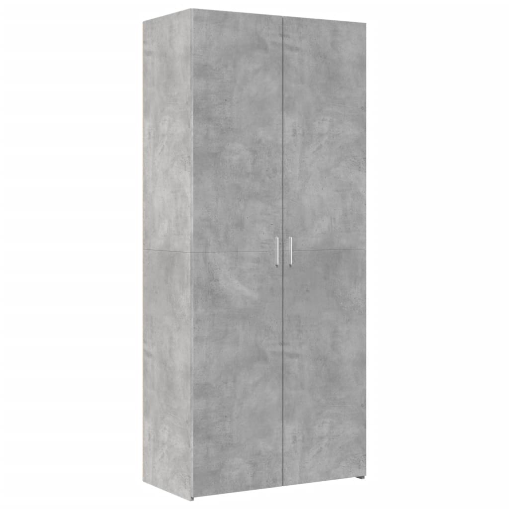 Credenza Grigio Cemento 80x42,5x185 cm in Legno Multistrato - homemem39