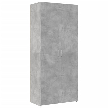 Credenza Grigio Cemento 80x42,5x185 cm in Legno Multistrato - homemem39