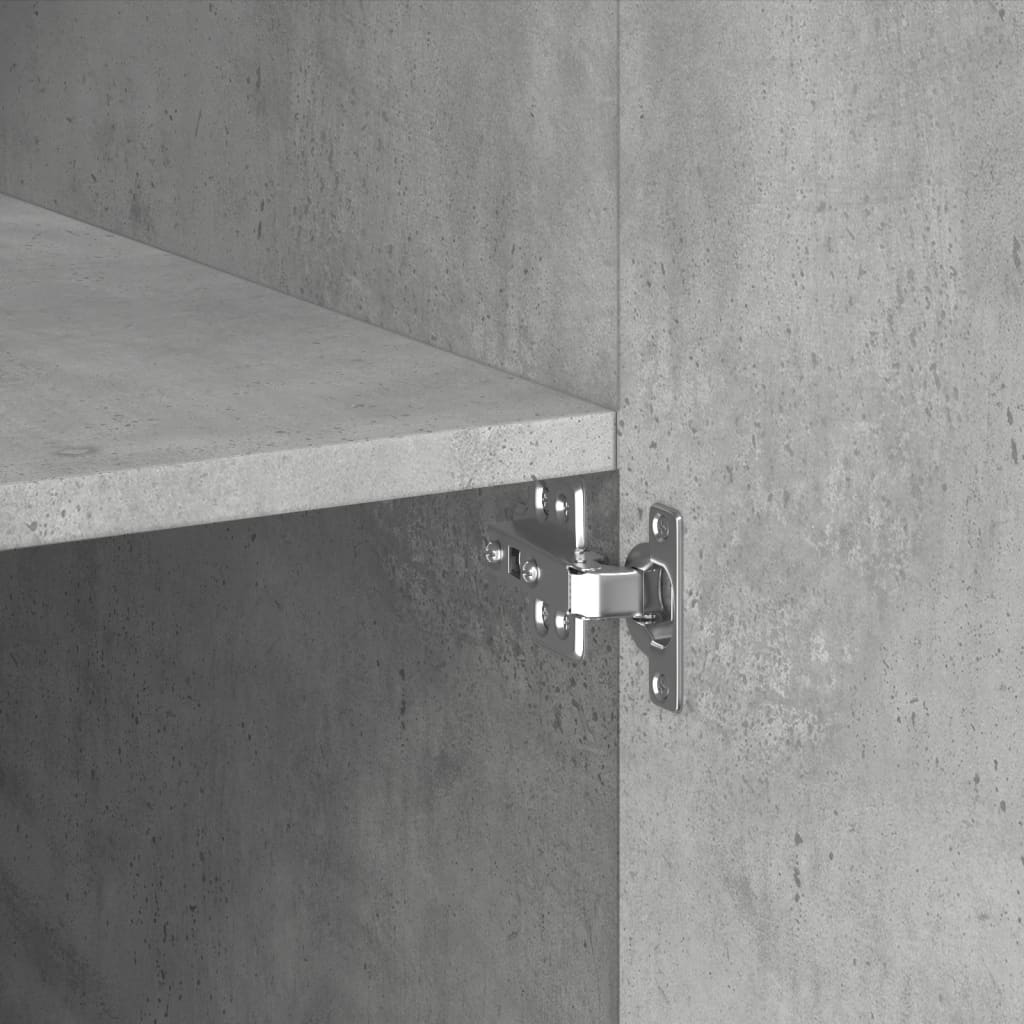 Credenza Grigio Cemento 80x42,5x185 cm in Legno Multistrato - homemem39