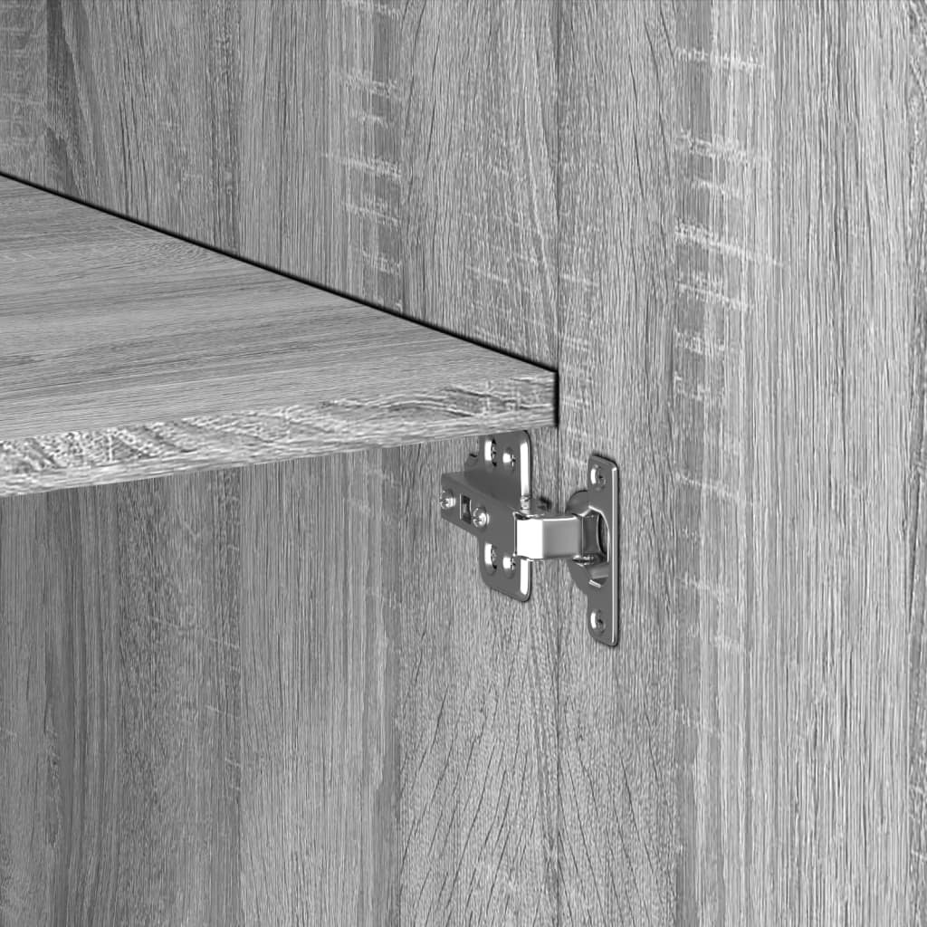 Credenza Grigio Sonoma 80x42,5x185 cm in Legno Multistrato - homemem39