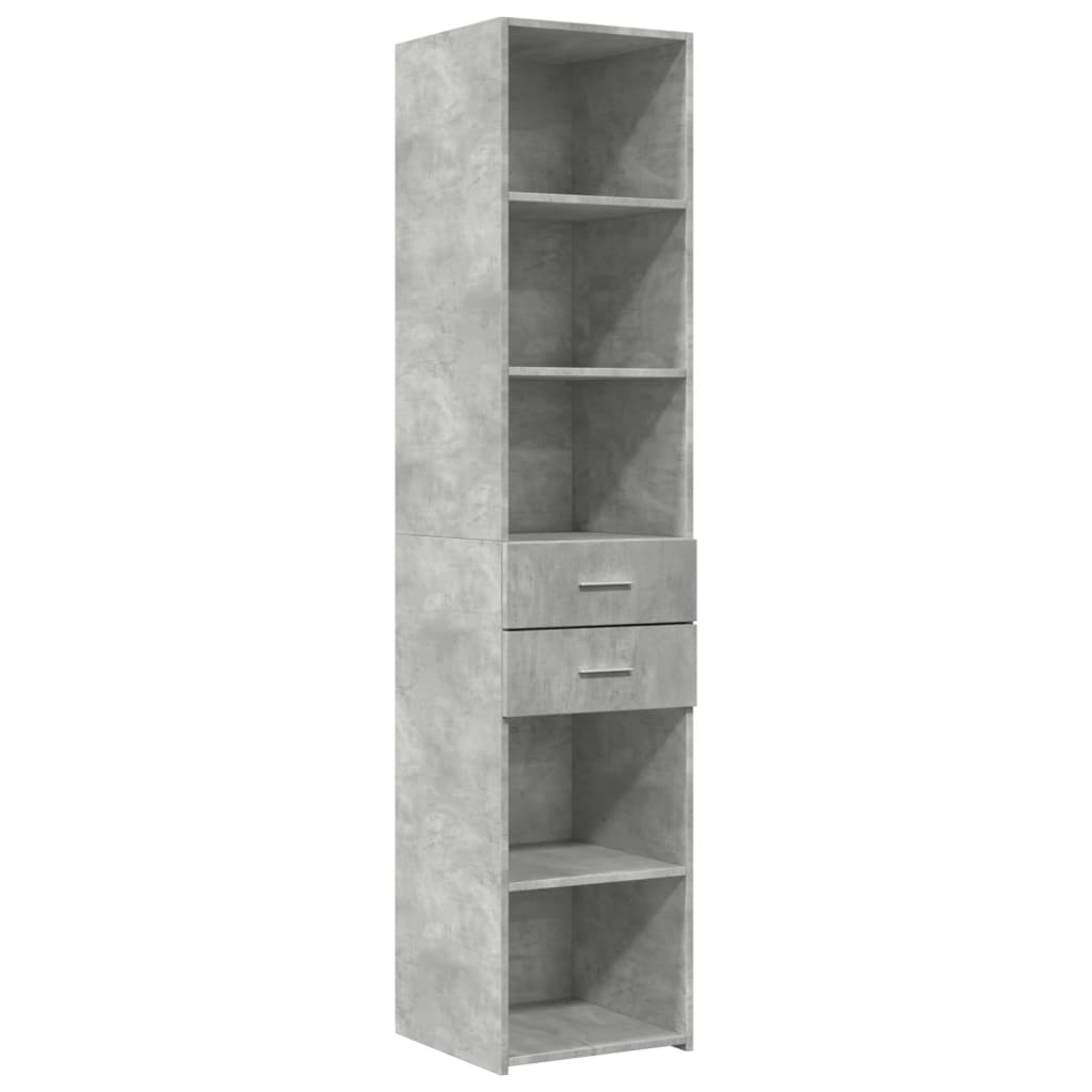 Credenza Grigio Cemento 40x42,5x185 cm in Legno Multistrato - homemem39