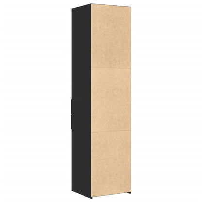 Credenza Nera 45x42,5x185 cm in Legno Multistrato - homemem39