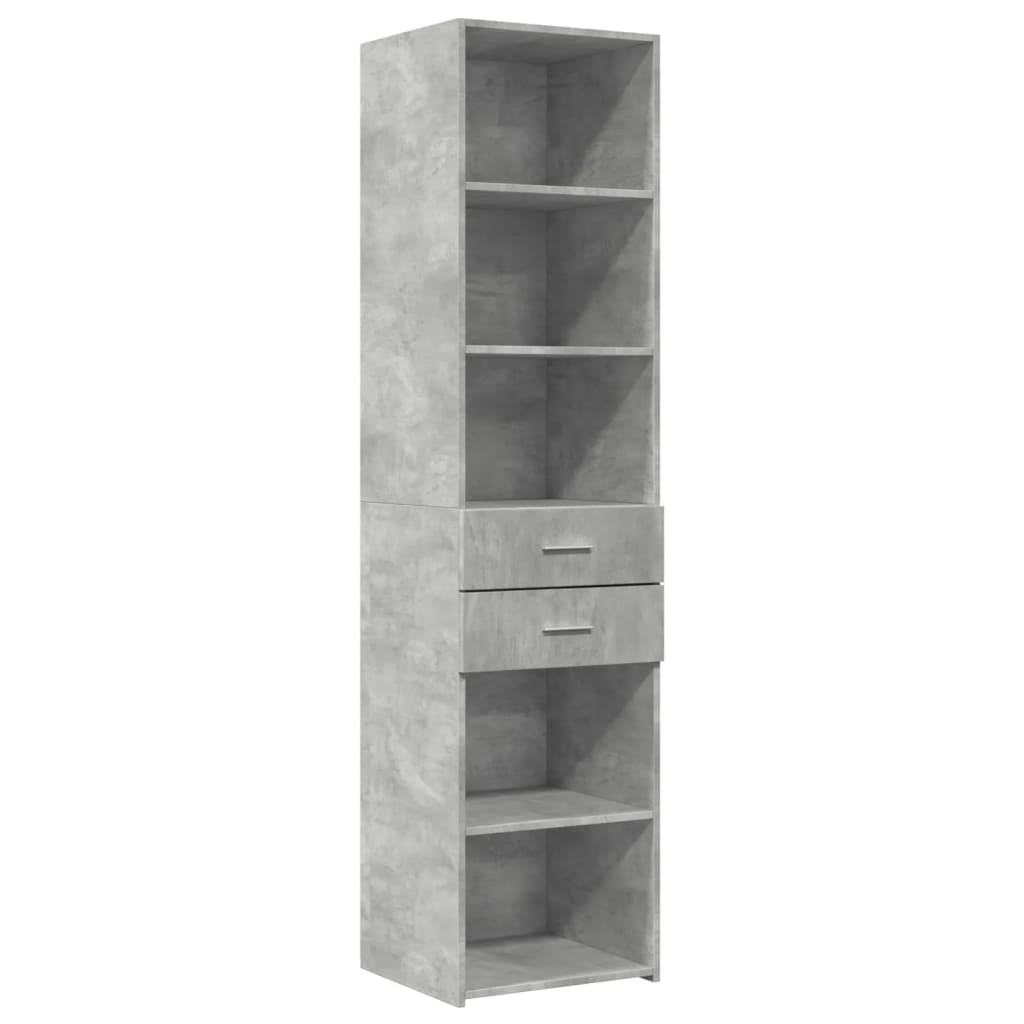Credenza Grigio Cemento 45x42,5x185 cm in Legno Multistrato - homemem39