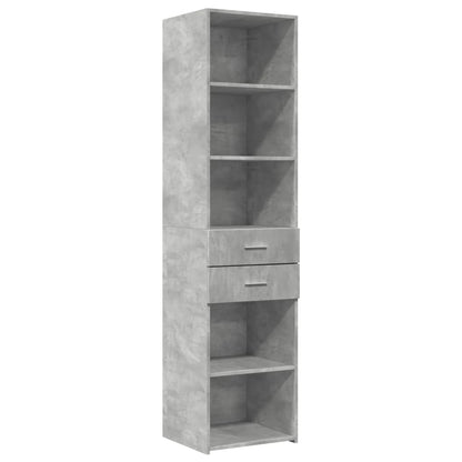 Credenza Grigio Cemento 45x42,5x185 cm in Legno Multistrato - homemem39