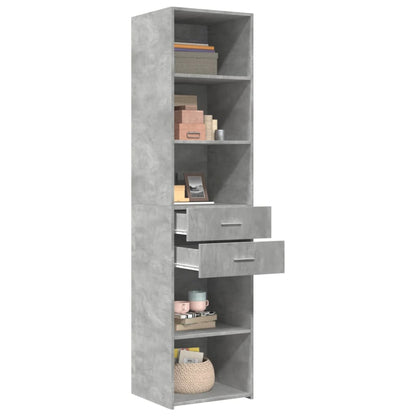 Credenza Grigio Cemento 45x42,5x185 cm in Legno Multistrato - homemem39