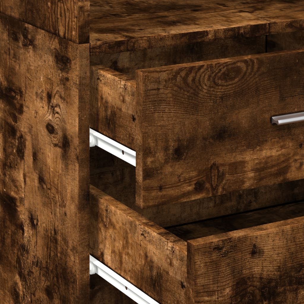 Credenza Rovere Fumo 45x42,5x185 cm in Legno Multistrato - homemem39