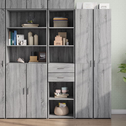 Credenza Grigio Sonoma 45x42,5x185 cm in Legno Multistrato - homemem39