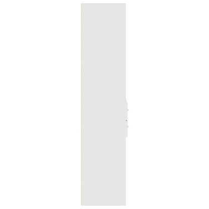 Credenza Bianca 70x42,5x185 cm in Legno Multistrato - homemem39