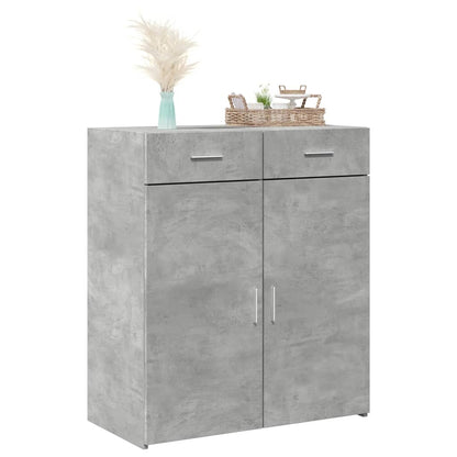 Credenza Grigio Cemento 80x42,5x93 cm in Legno Multistrato - homemem39