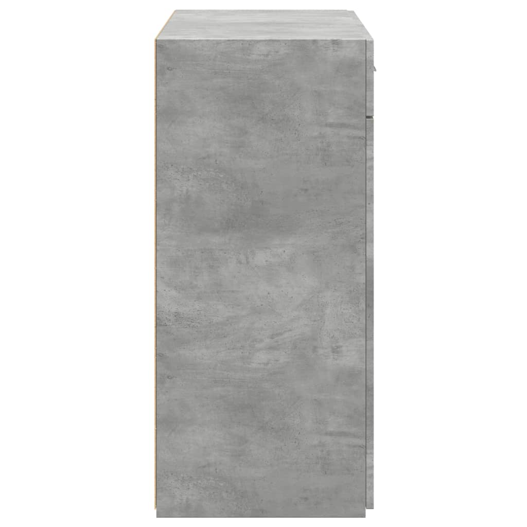 Credenza Grigio Cemento 80x42,5x93 cm in Legno Multistrato - homemem39