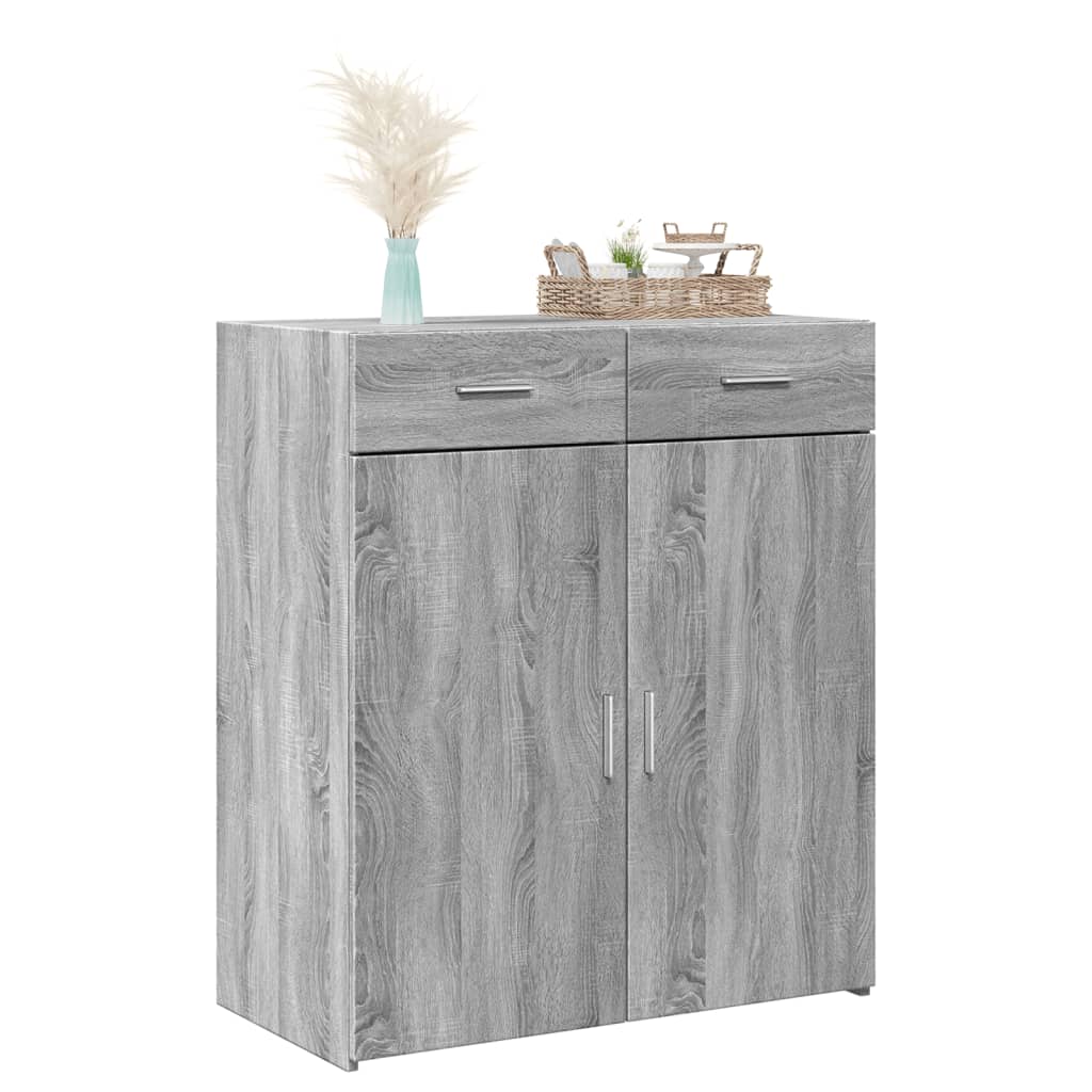 Credenza Grigio Sonoma 80x42,5x93 cm in Legno Multistrato - homemem39