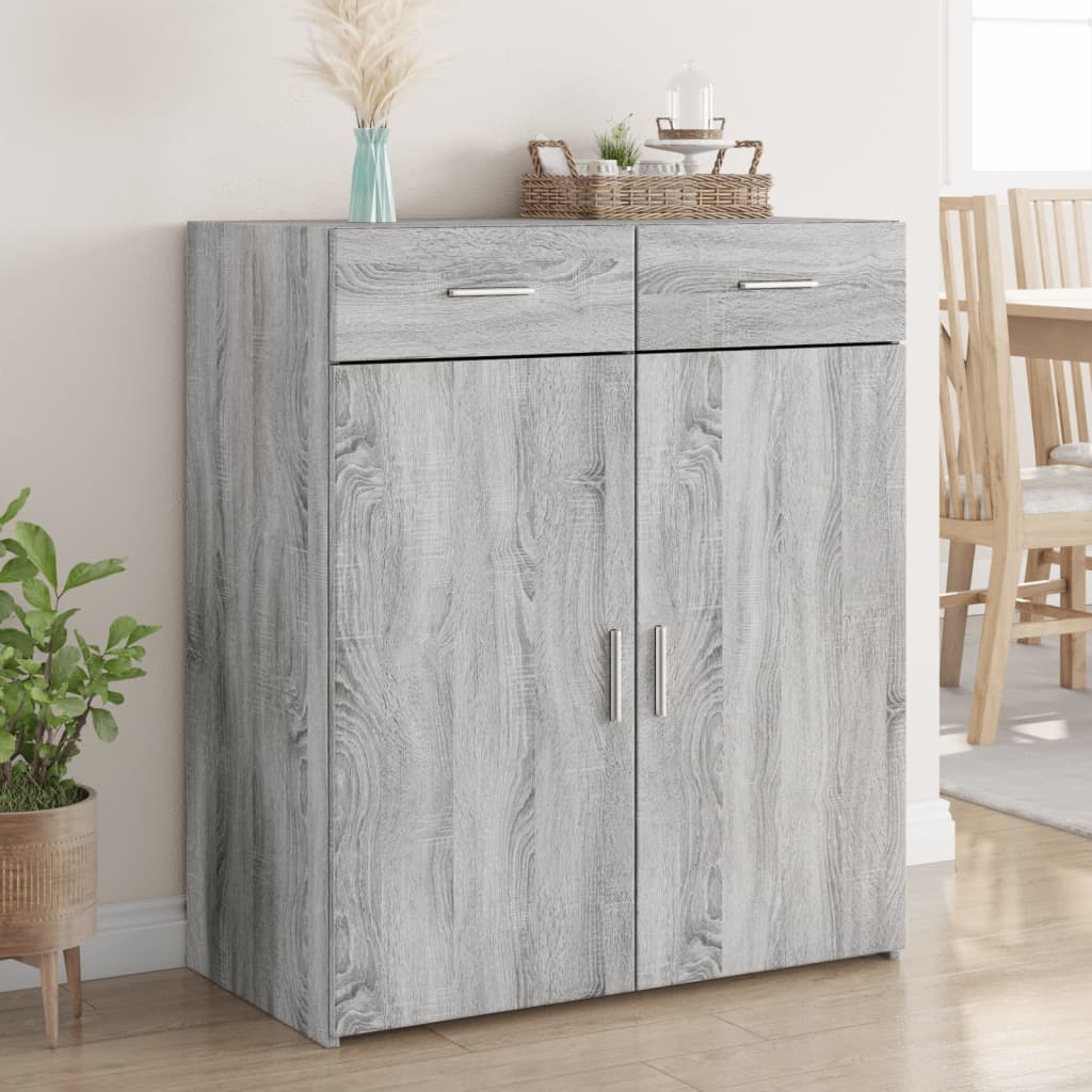 Credenza Grigio Sonoma 80x42,5x93 cm in Legno Multistrato - homemem39