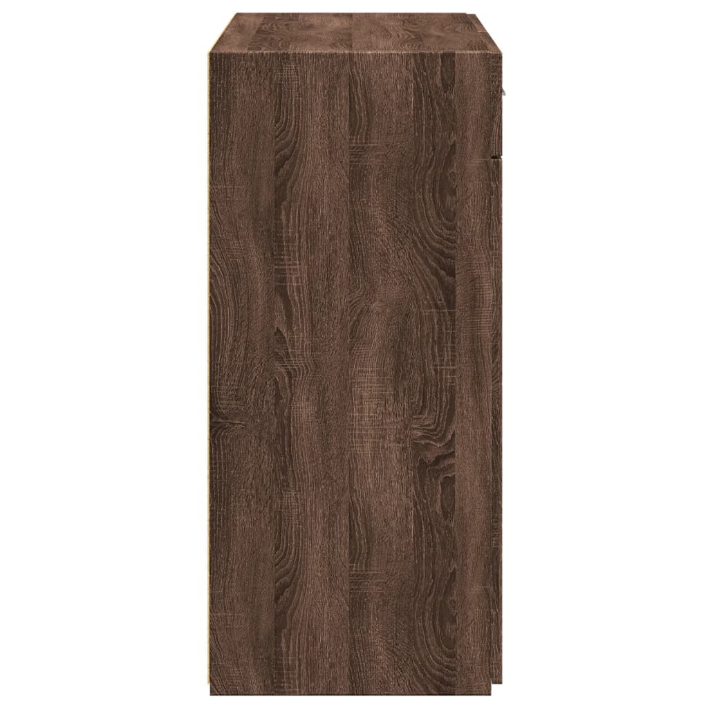 Credenza Rovere Marrone 80x42,5x93 cm in Legno Multistrato - homemem39