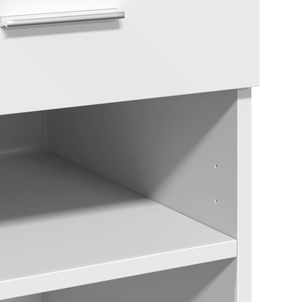 Credenza Bianca 80x42,5x93 cm in Legno Multistrato - homemem39