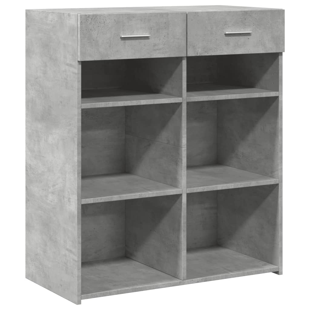 Credenza Grigio Cemento 80x42,5x93 cm in Legno Multistrato - homemem39