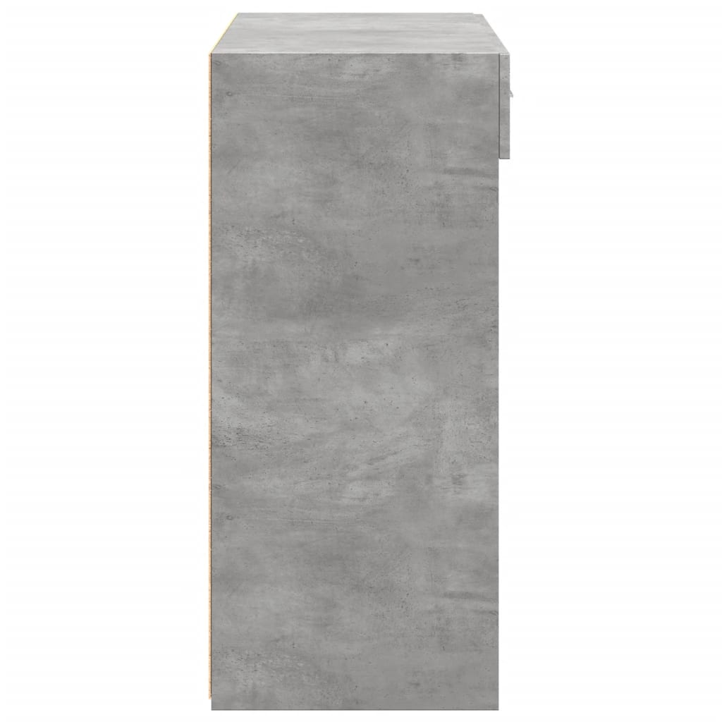 Credenza Grigio Cemento 80x42,5x93 cm in Legno Multistrato - homemem39