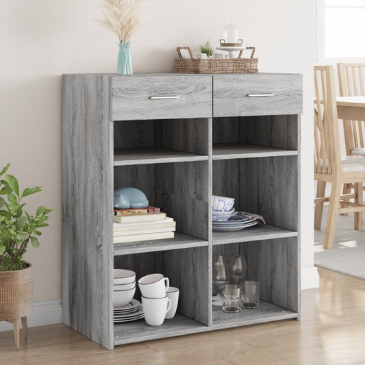Credenza Grigio Sonoma 80x42,5x93 cm in Legno Multistrato - homemem39