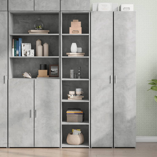 Credenza Grigio Cemento 40x41x185cm in Legno Multistrato - homemem39